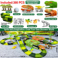 Thumbnail for Racing Dinosaur Train Set | Imaginative Train Track Set for Unprecedented Play Fun - Including Extra Dino and Train Car