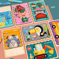 Thumbnail for Toystar EcoToys Montessori Animal Puzzle | Educational and Stimulating - Double-sided 3D Puzzle - Educatief en Stimuleren ...