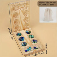 Thumbnail for Toystar EcoToys Mancala Game Set | Foldable Wooden Board Game with Multicolor Beads - Family Fun for Kids & Adults - Opvou...