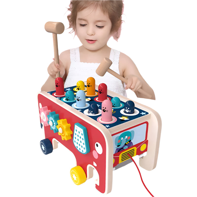 Toystar ElefunPlay | Discover, Beat and Learn - Wooden Mallet and Xylophone Game for Kids - Ontdek, sla en leer - Houten h...