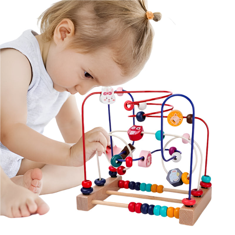 Toystar BeadMaze | Learning and playing in balance - Montessori wooden bead spiral for children - Leren en spelen in balan...