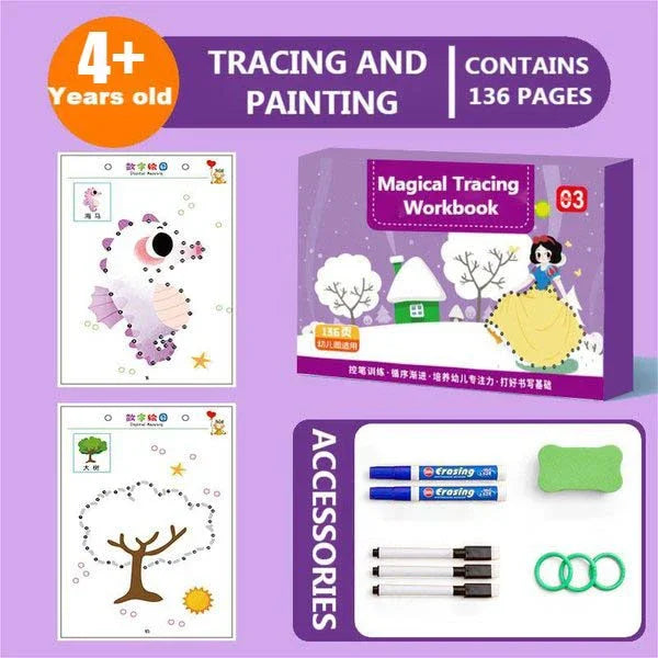 Toystar Children's Tracing Workbook | Stimulates playful learning and motor skills - Play and learn fun - *Stimuleert spel...