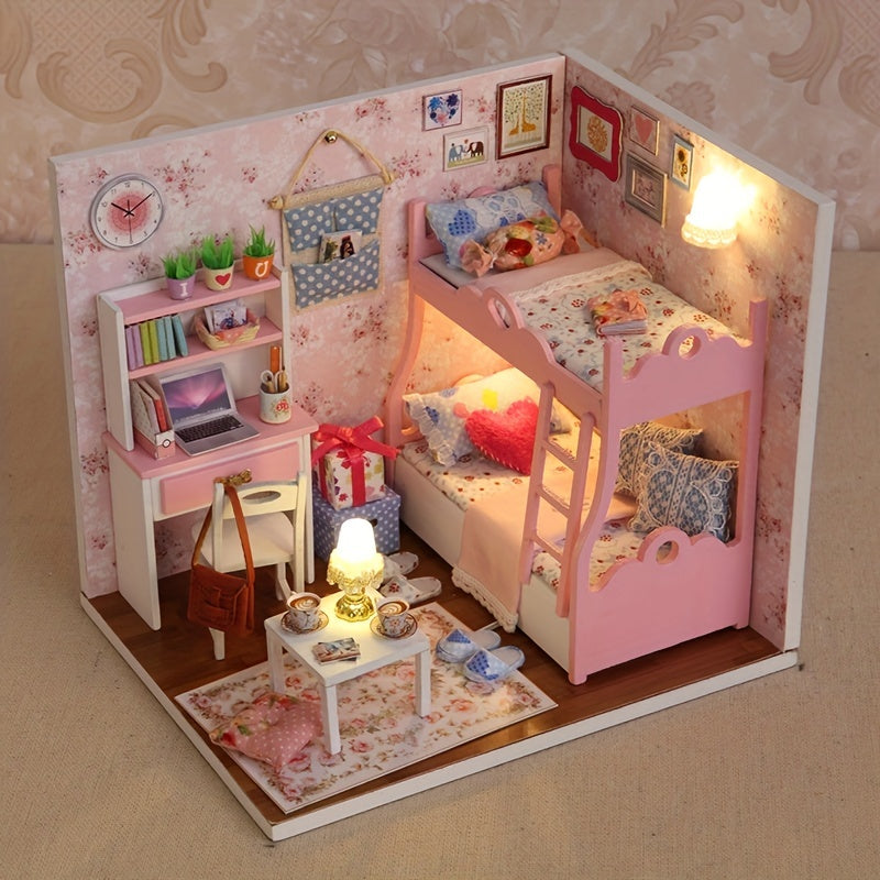 Dollhouse | Magical mini world - DIY wooden house with LED lighting