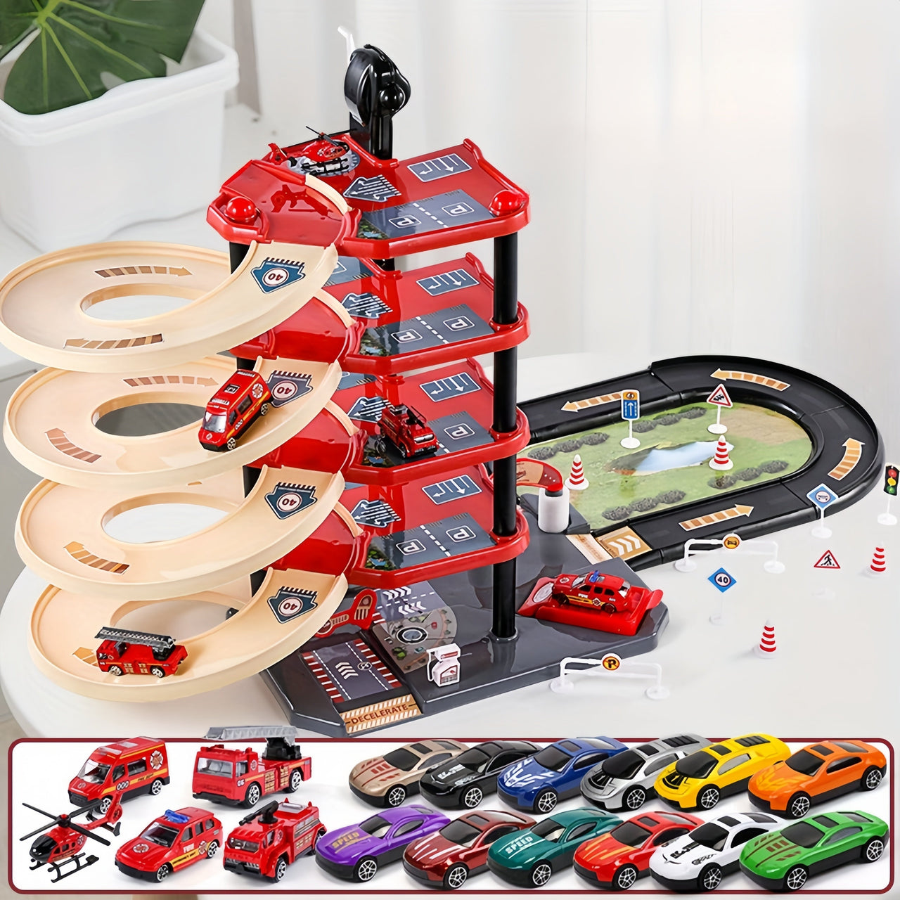 Toystar BlazeCity | Exciting rescue missions - Fire and police garage playset with cars - Bestseller - Spannende reddingsm...