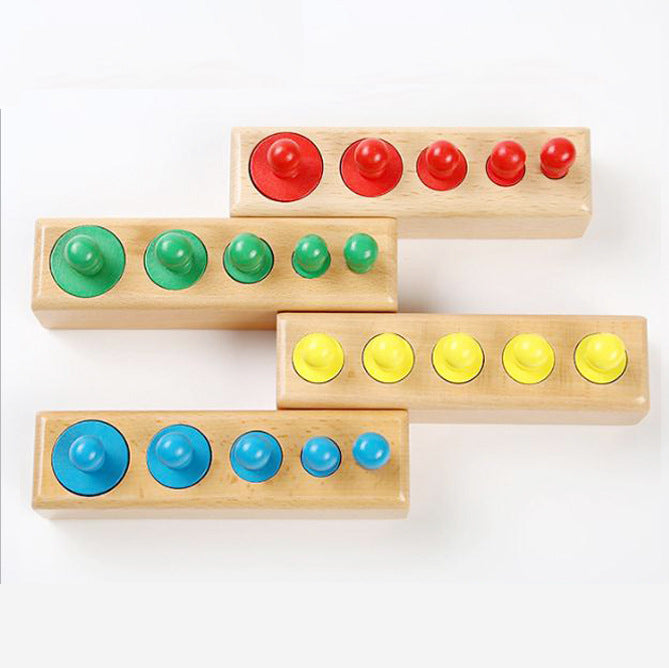 Toystar Ecotoys SensoryBlocks | Develop sense of touch and coordination - Montessori wooden puzzle set - Ontwikkel tastzin...