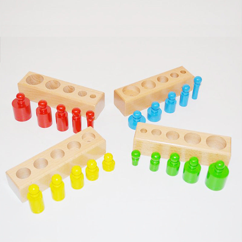 Toystar Ecotoys SensoryBlocks | Develop sense of touch and coordination - Montessori wooden puzzle set - Ontwikkel tastzin...
