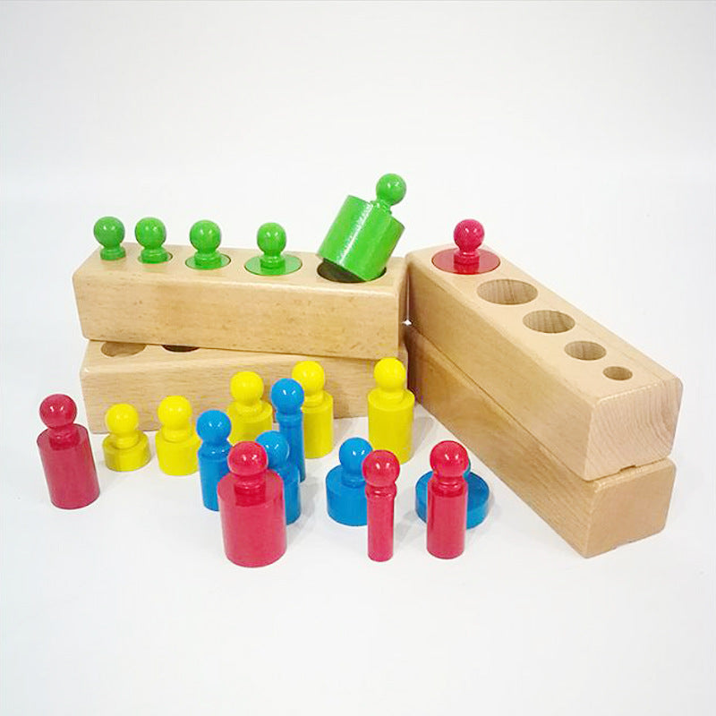 Toystar Ecotoys SensoryBlocks | Develop sense of touch and coordination - Montessori wooden puzzle set - Ontwikkel tastzin...