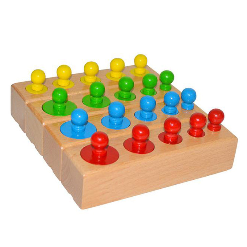 Toystar Ecotoys SensoryBlocks | Develop sense of touch and coordination - Montessori wooden puzzle set - Ontwikkel tastzin...