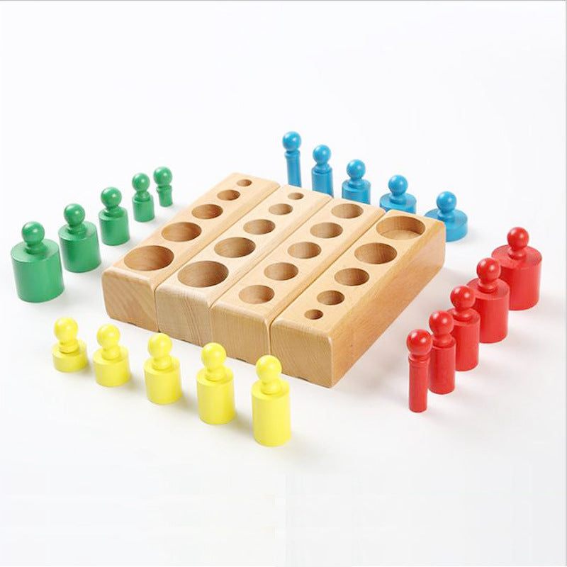 Toystar Ecotoys SensoryBlocks | Develop sense of touch and coordination - Montessori wooden puzzle set - Ontwikkel tastzin...