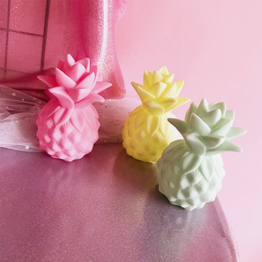 Toystar GlowBuddy | Soothing atmosphere for children - LED Pineapple Night Lamp - Rustgevende sfeer voor kinderen - LED An...