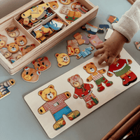 Thumbnail for Toystar EcoToys DreamWardrobe | Stimulate imagination and creativity - Montessori clothes rack and puzzle game. - Stimulee...