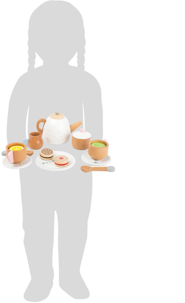 Toystar EcoToys Wooden Tea Service | Create unforgettable moments - Beautiful wooden accessories - Creëer onvergetelijke m...