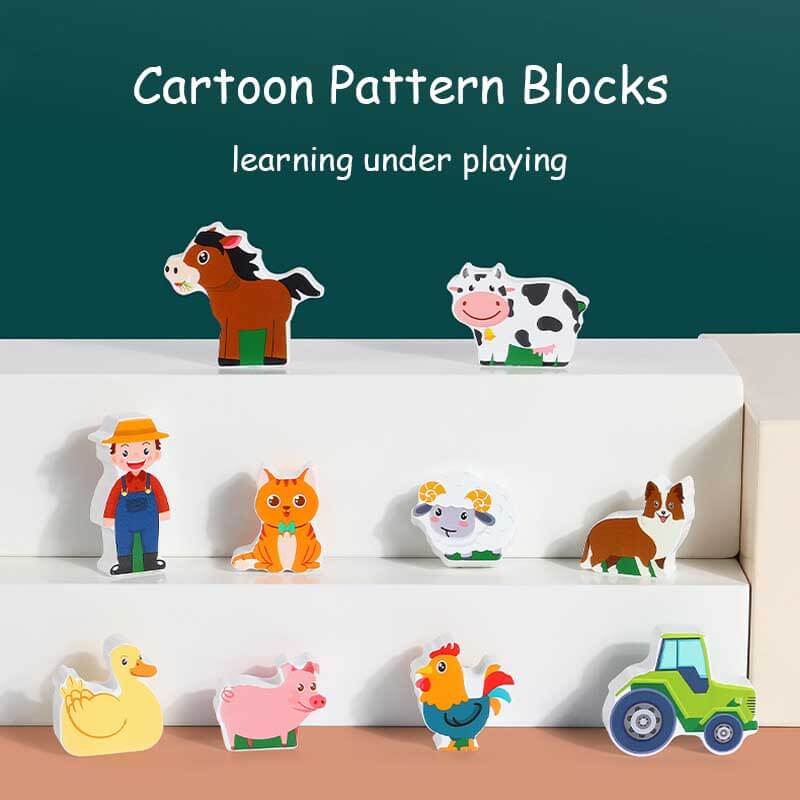 Toystar FarmyPlay | Educational and fun - Wooden sorting farm with farm animals and shapes - Leerzaam en leuk - Houten sor...