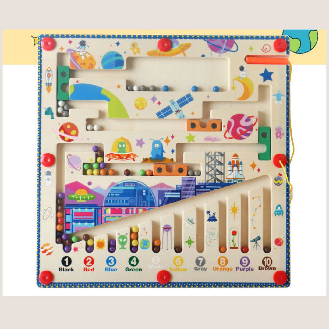 Toystar Magnetix Color-Maze Puzzle | Discover Colors & Numbers - Educational Montessori Toys - Ontdek Kleuren & Cijfers - ...