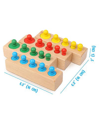 Thumbnail for Toystar Ecotoys SensoryBlocks | Develop sense of touch and coordination - Montessori wooden puzzle set - Ontwikkel tastzin...