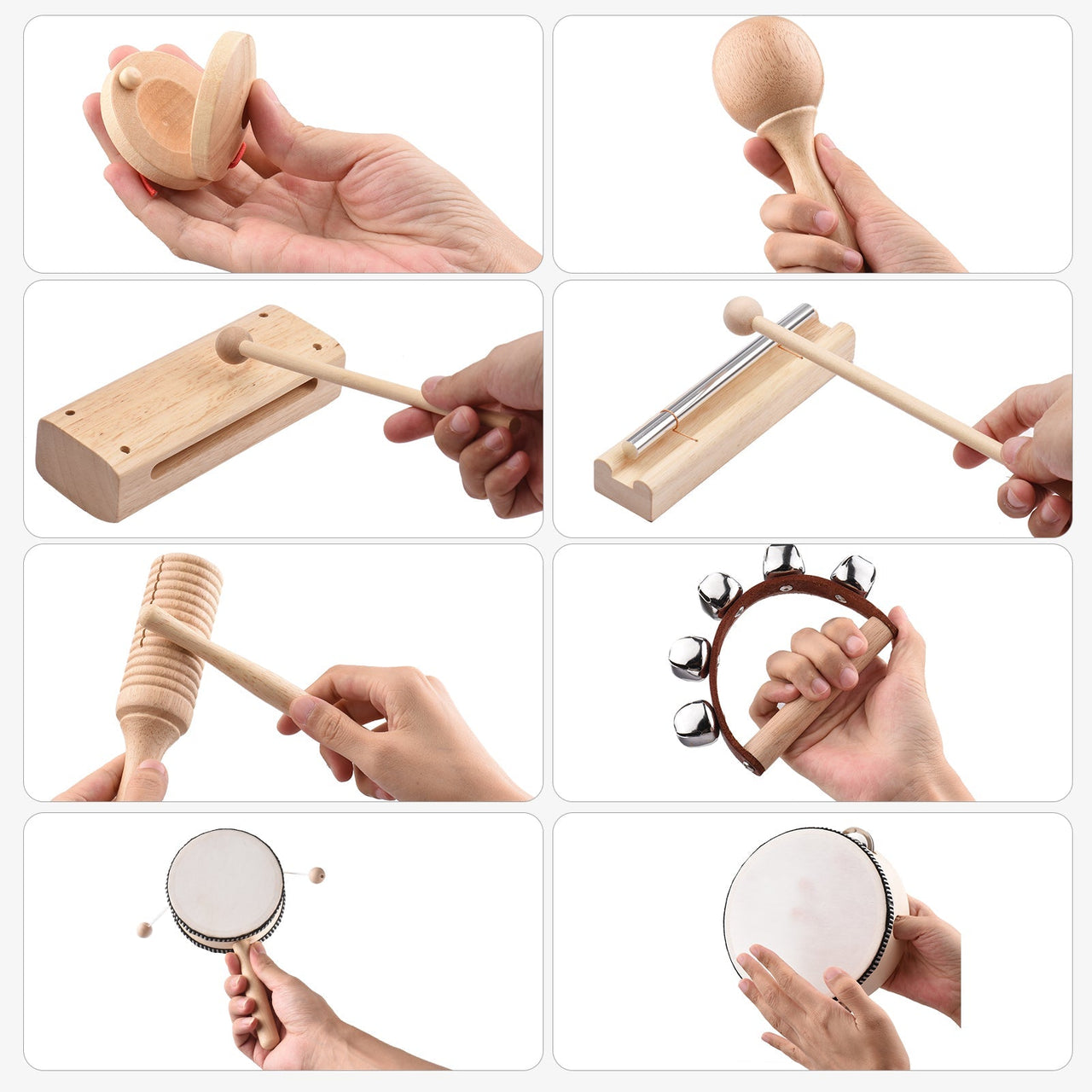Toystar Ecotoys HarmonyPlay | Put Music in Your Child's Hands - Wooden musical instruments set - Breng Muziek in de Handen...