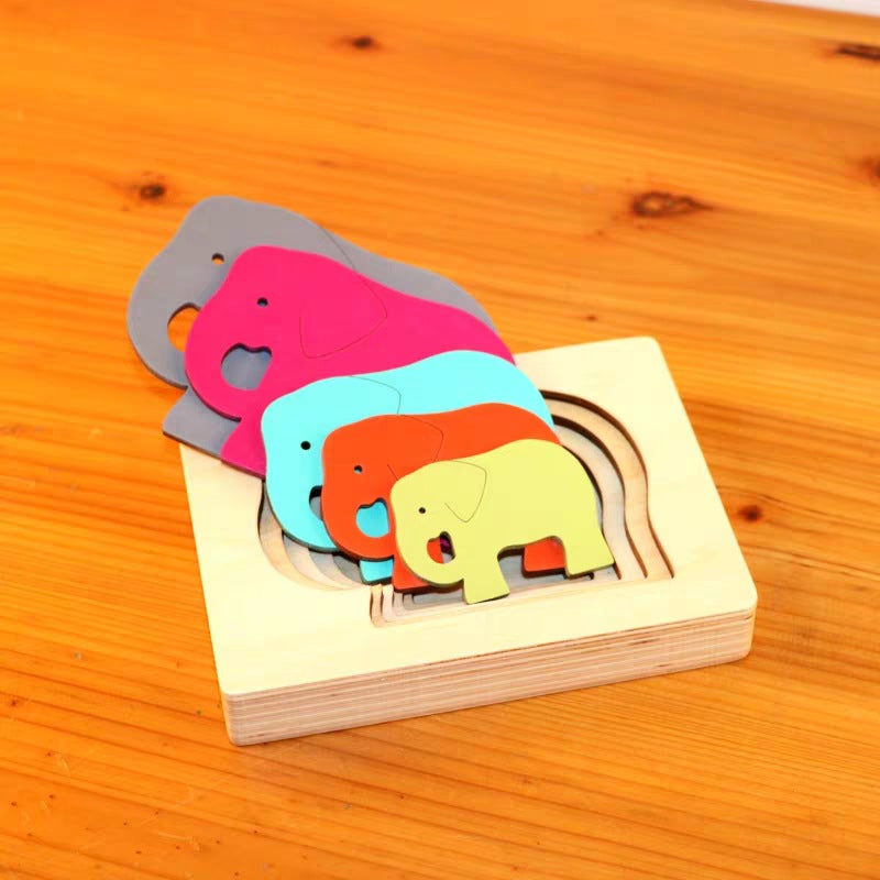 Toystar EcoToys Animato™ | Encourage playful learning - Animals 3D Wooden Puzzle - Stimuleer spelenderwijs leren - Dieren ...