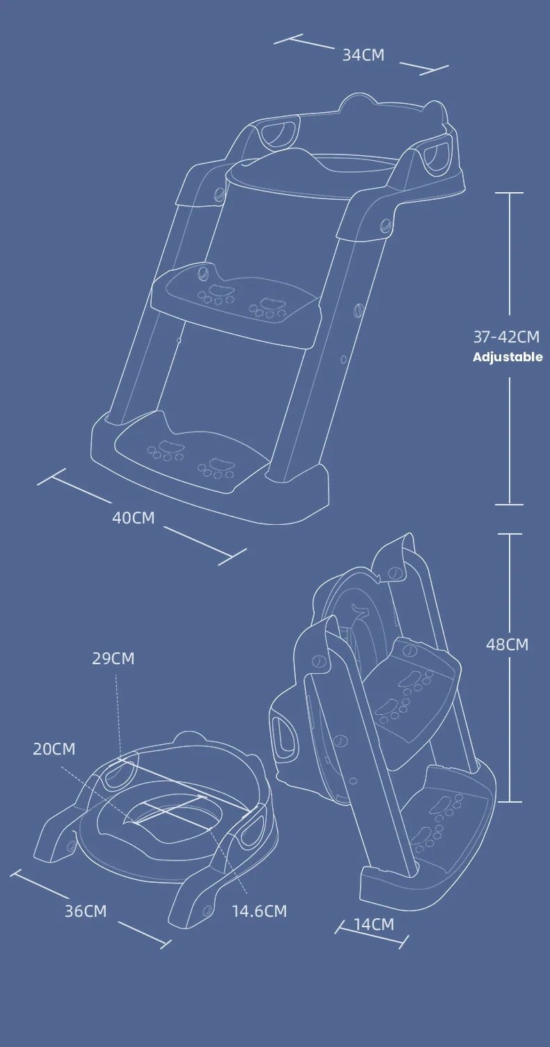 Toystar Foldable Potty Training Chair | Safe and Adjustable - Perfect for Kids - Veilig en Verstelbaar - Perfect voor Kind...