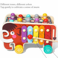 Thumbnail for Toystar ElefunPlay | Discover, Beat and Learn - Wooden Mallet and Xylophone Game for Kids - Ontdek, sla en leer - Houten h...