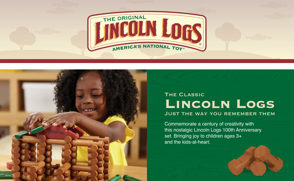Toystar Lincoln Logs | Build & Create - Classic wooden construction set - Bestseller - Bouw & creëer - Klassieke houten co...