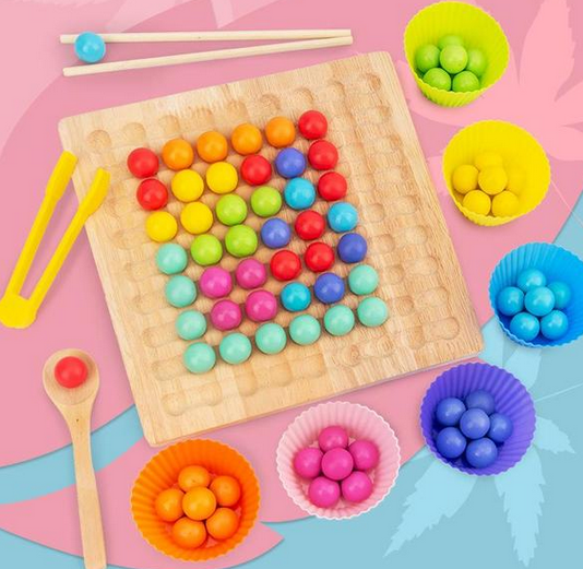 Ecotoys BeadBounce | Count, Slide, Win - Montessori Bead Board Sorting Game