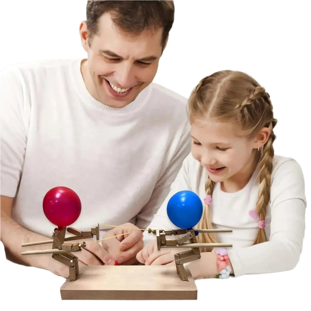 Toystar Bamboo Playmates | Laugh together, play together - Wooden fighting robots - Samen lachen, samen spelen - Houten ve...