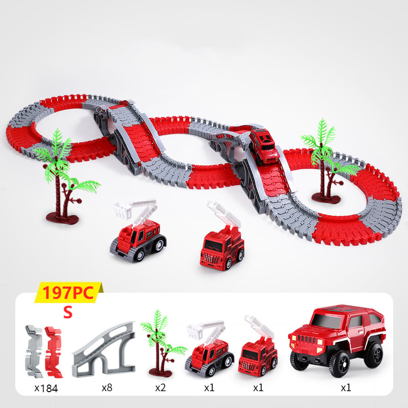 Toystar Flexible RaceTrack - Flexible Rail Track Toy Set Race Track - Flexible RaceTrack - Flexibele Railspoor Speelgoedse...
