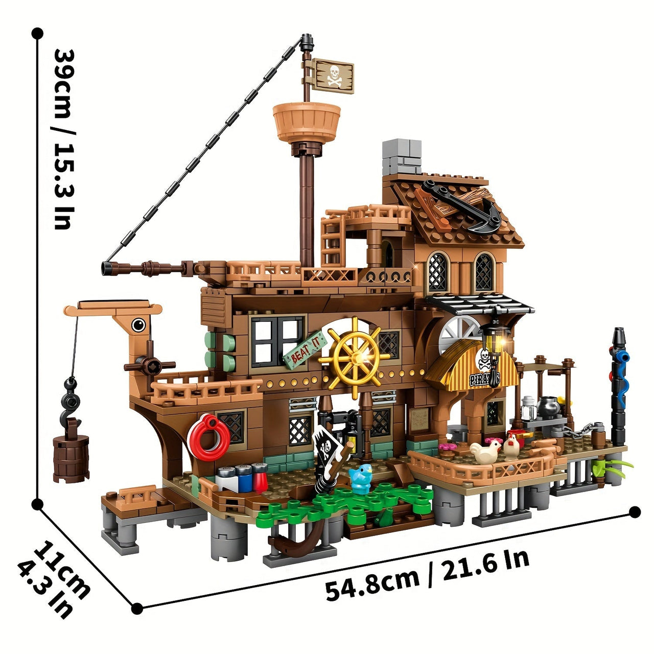 Toystar CaptainQuest | Pirate ship building set - Exciting adventure game for children - Piratenschip speelset - Spannend ...