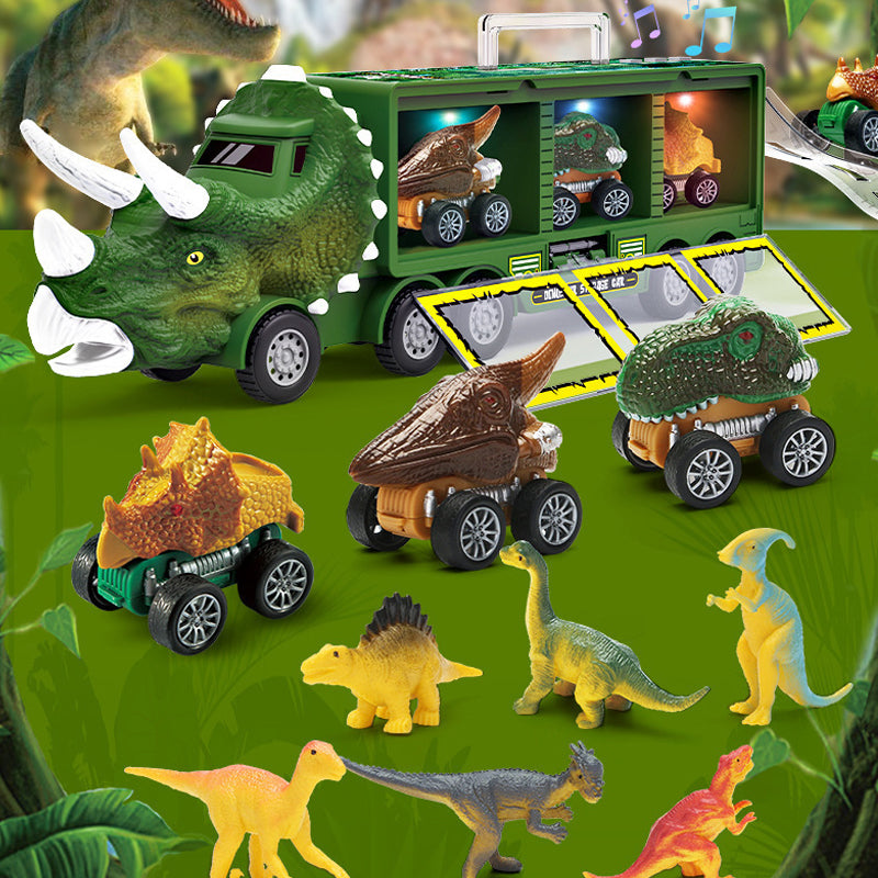 Musical Dinosaur Truck | Fun Dinosaur Transporter Toy - Encourages creative play and motor skills