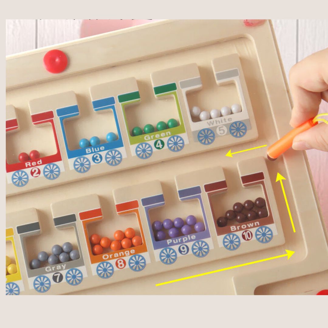 Toystar Magnetix Color-Maze Puzzle | Discover Colors & Numbers - Educational Montessori Toys - Ontdek Kleuren & Cijfers - ...