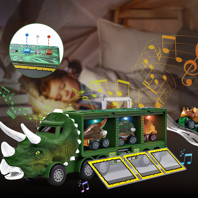 Toystar Musical Dinosaur Truck | Fun Dinosaur Transporter Toy - Encourages creative play and motor skills - Prettige Dinos...