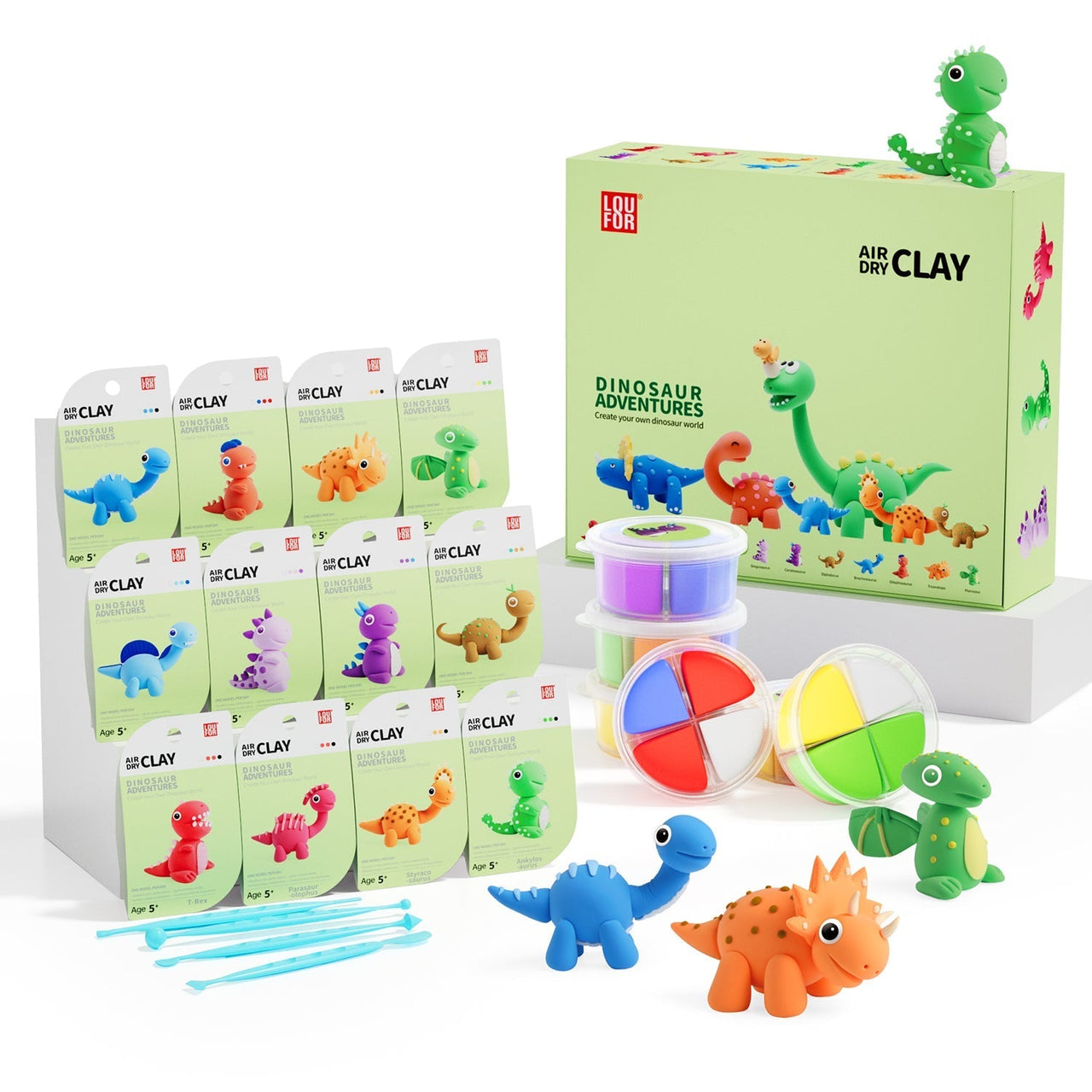 Toystar DinoClay | Creative clay making with dinosaurs - DIY clay set with 6 shapes - | Creatief kleien met dinosaurussen ...