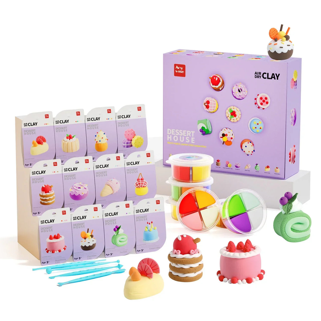 Toystar DinoClay | Creative clay making with dinosaurs - DIY clay set with 6 shapes - | Creatief kleien met dinosaurussen ...