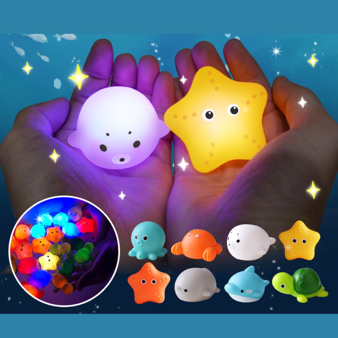 Toystar AquaLight Animals | Play fun while bathing - LED luminous bath toys - Speelpret tijdens het badderen - LED lichtge...