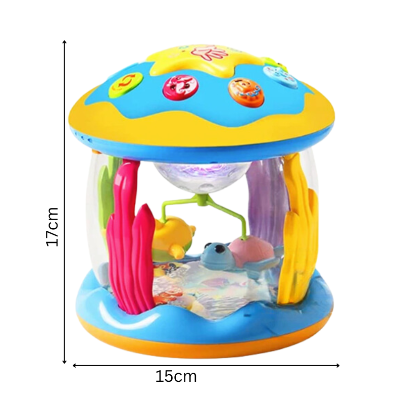 Toystar TwinkleDrum | Magical light and music experience for babies - Rotating Montessori Toy Drum - Bestseller - Magische...