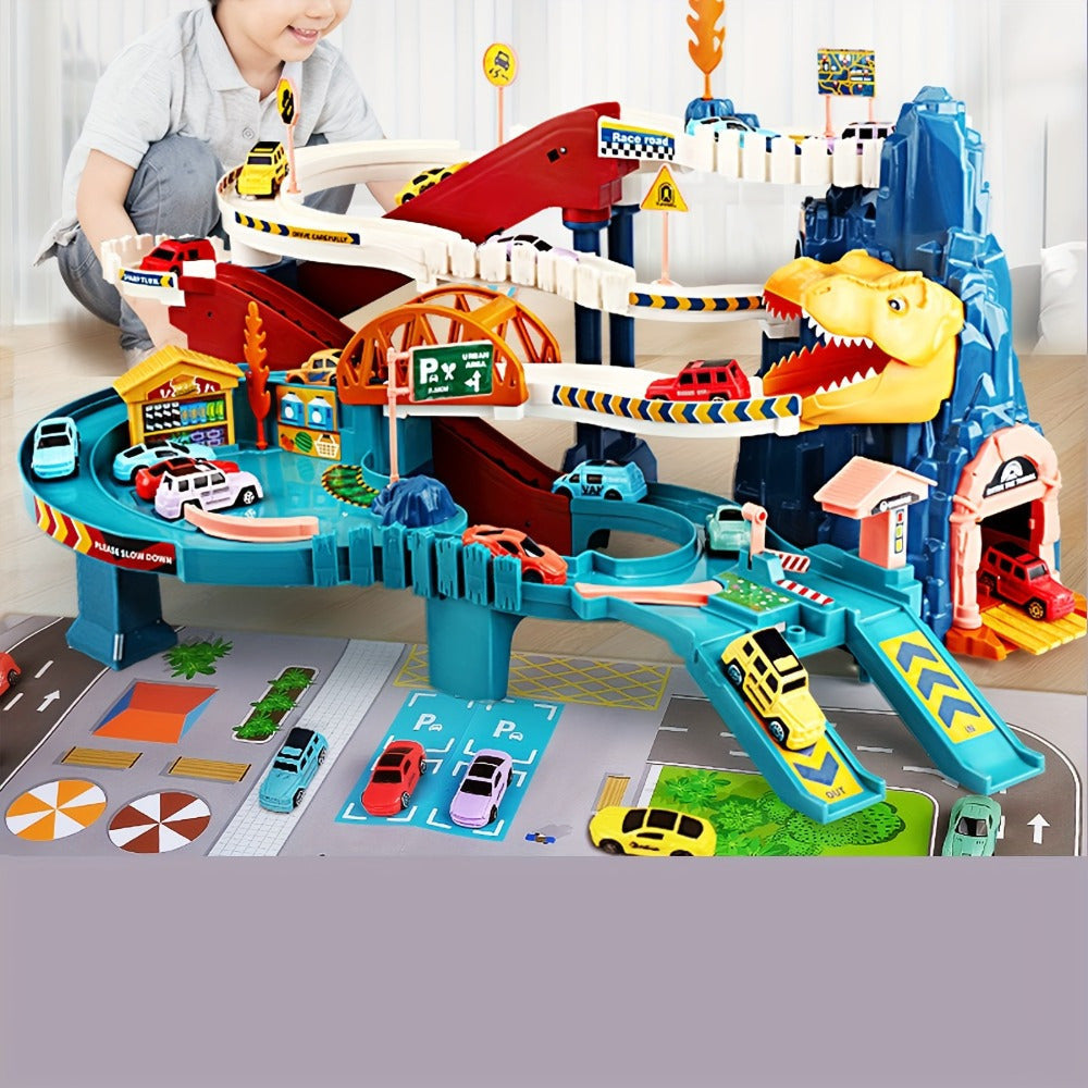 Toystar DinoRush | Exciting prehistoric adventure - Dinosaur playset with race track and mountain track - Bestseller - Spa...