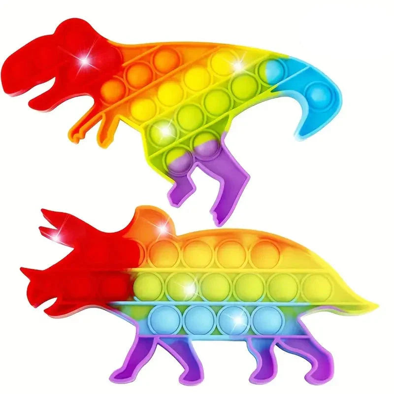 Toystar Rainbow Dino Fidget | Release Stress - Stress Reliever for Kids - Dinosaurus Pop Speelgoed en Anti Stress Gadget v...