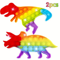 Thumbnail for Toystar Rainbow Dino Fidget | Release Stress - Stress Reliever for Kids - Dinosaurus Pop Speelgoed en Anti Stress Gadget v...