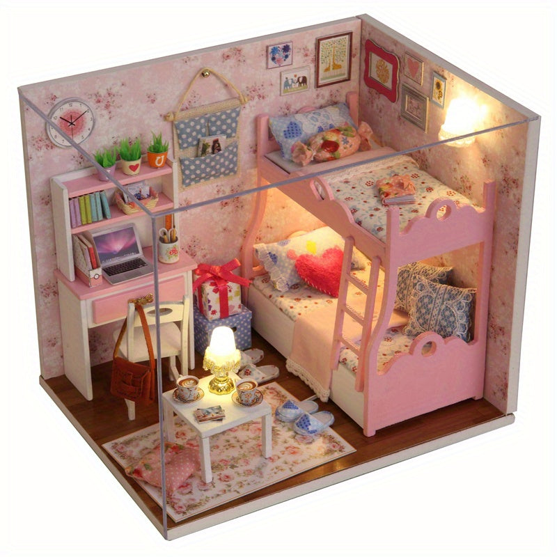 Dollhouse | Magical mini world - DIY wooden house with LED lighting