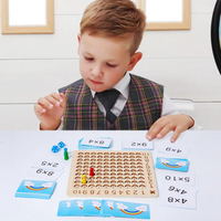 Thumbnail for Toystar Ecotoys MathMaster | Math fun for smart kids - Wooden Montessori multiplication board - educational game - calcula...