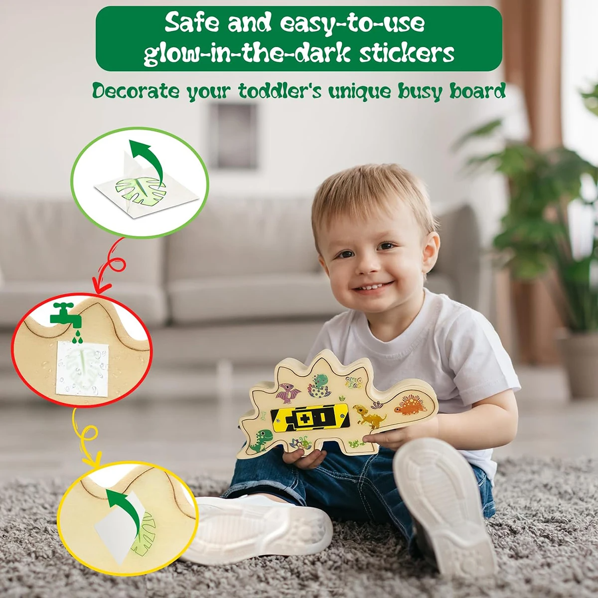 Toystar Ecotoys DinoSpark | Montessori LED Game Board - Educational Baby Toys - Montessori LED Speelbord - Educatief Baby ...