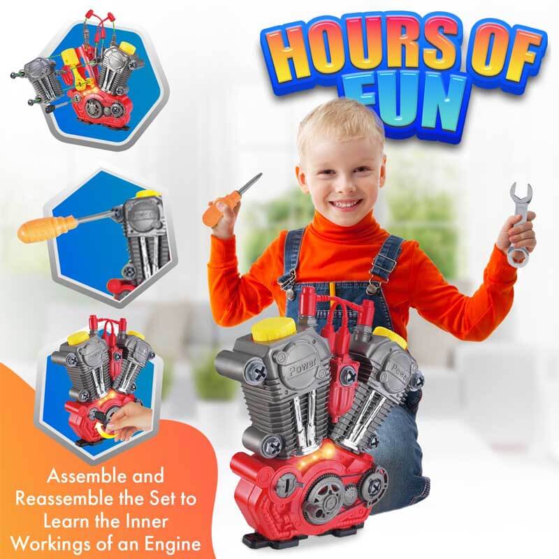 Toystar EngineMaster Kit | Build and discover - Interactive do-it-yourself motorcycle with light and sound - Bestseller - ...
