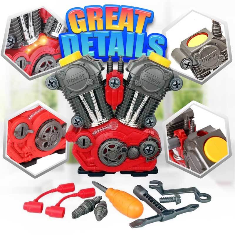 Toystar EngineMaster Kit | Build and discover - Interactive do-it-yourself motorcycle with light and sound - Bestseller - ...
