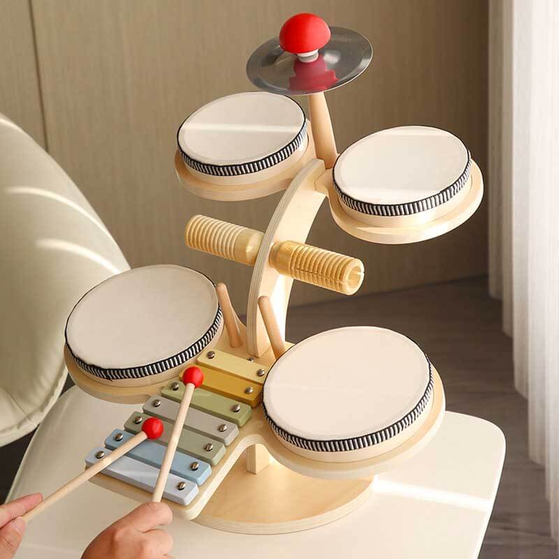 Toystar MiniMaestro | Discover music fun - Wooden drum set and xylophone for children - Ontdek muziekplezier - Houten drum...