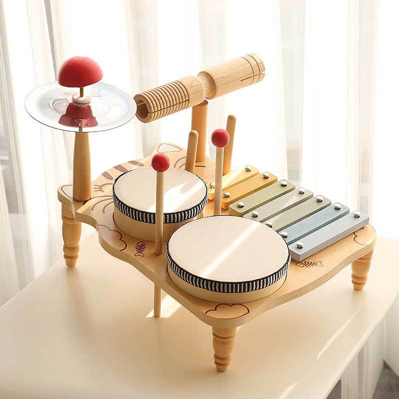 Toystar MiniMaestro | Discover music fun - Wooden drum set and xylophone for children - Ontdek muziekplezier - Houten drum...