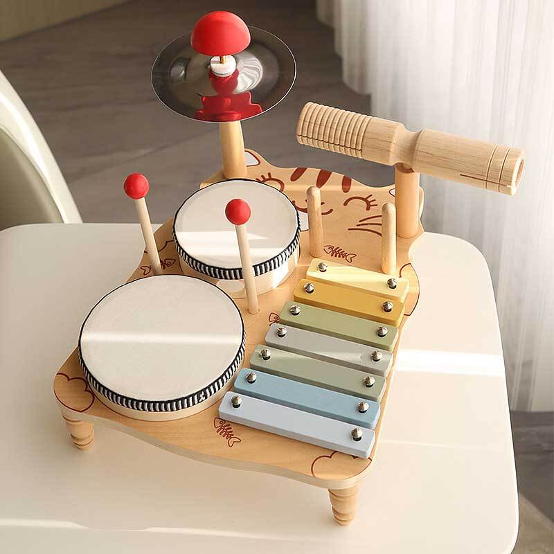 Toystar MiniMaestro | Discover music fun - Wooden drum set and xylophone for children - Ontdek muziekplezier - Houten drum...