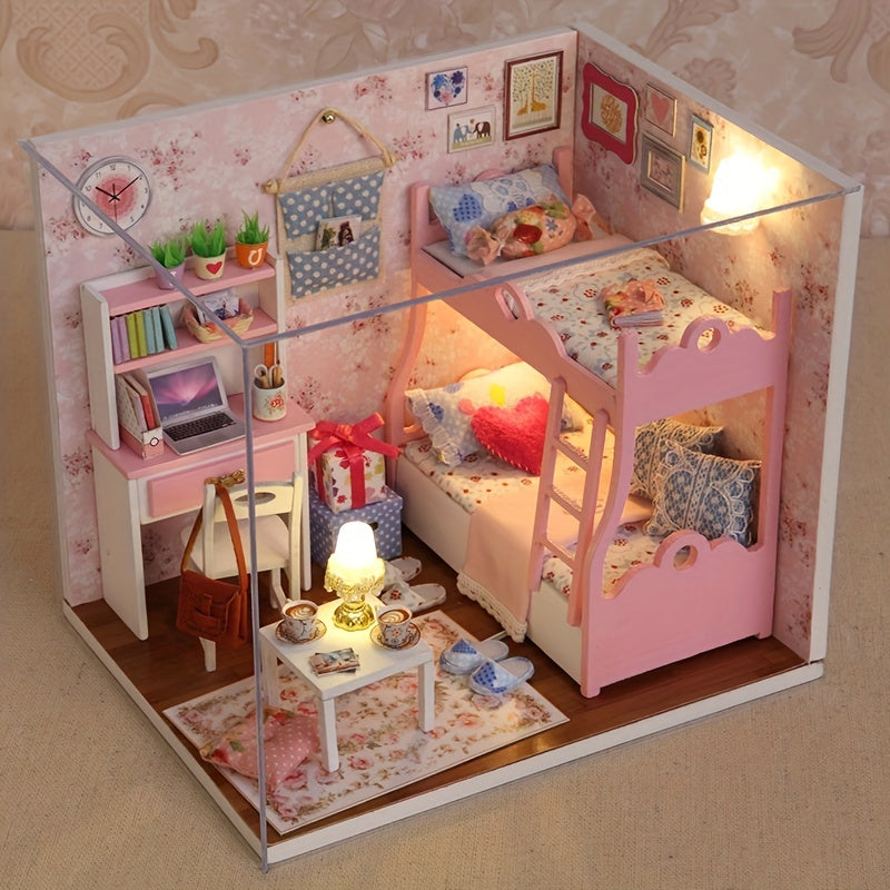 Dollhouse | Magical mini world - DIY wooden house with LED lighting