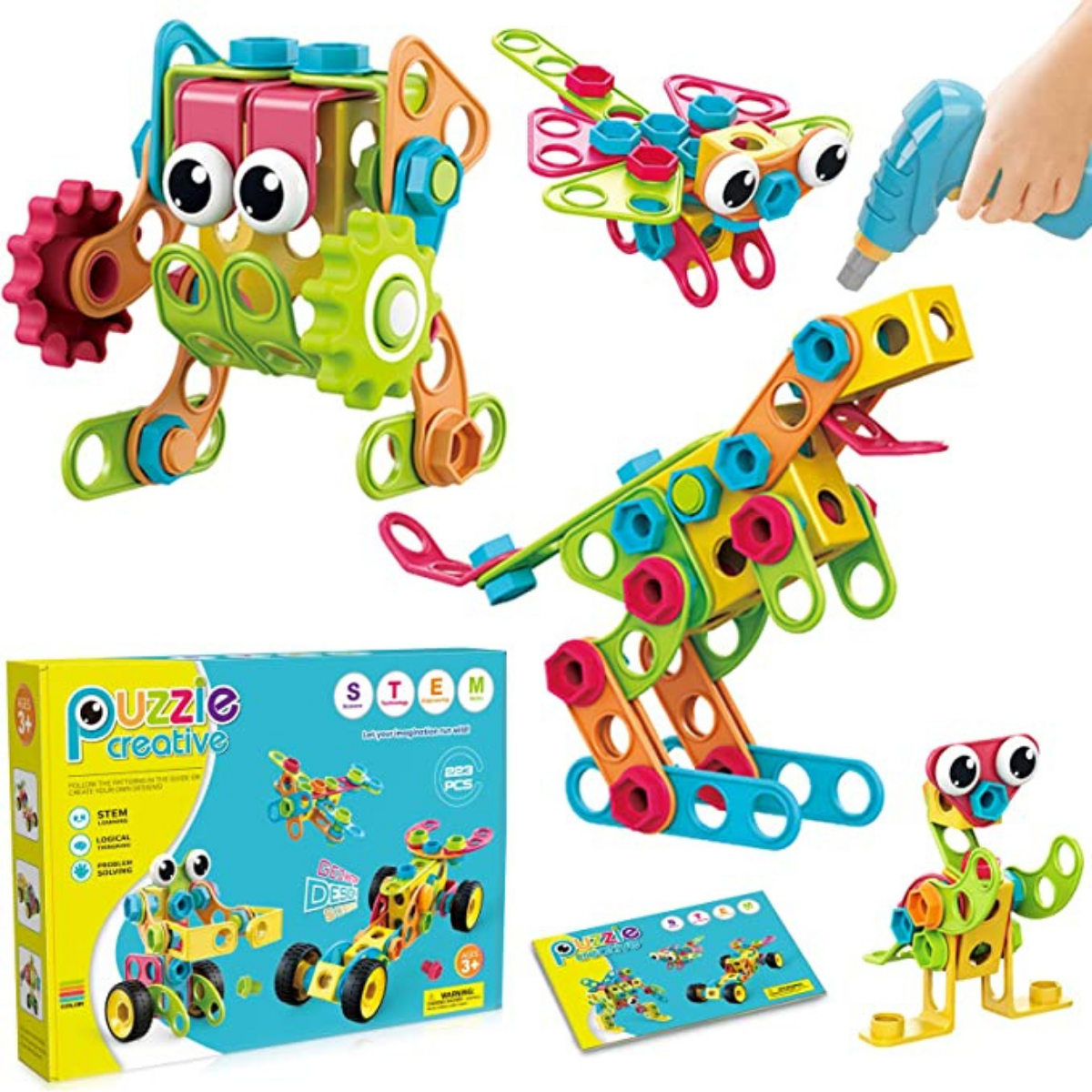 Toystar Constructo Drill | Encourage Creativity - Build Blocks & Tools - Bestseller - Stimuleer Creativiteit - Bouw Blokke...