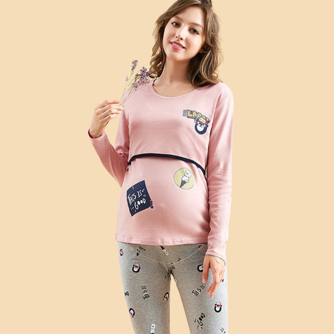 Toystar Mom's Comfort | Feel Beautiful and Caring - Soft Maternity Dress for Home - Voel Je Mooi en Zorgzaam - Zachte Zwan...