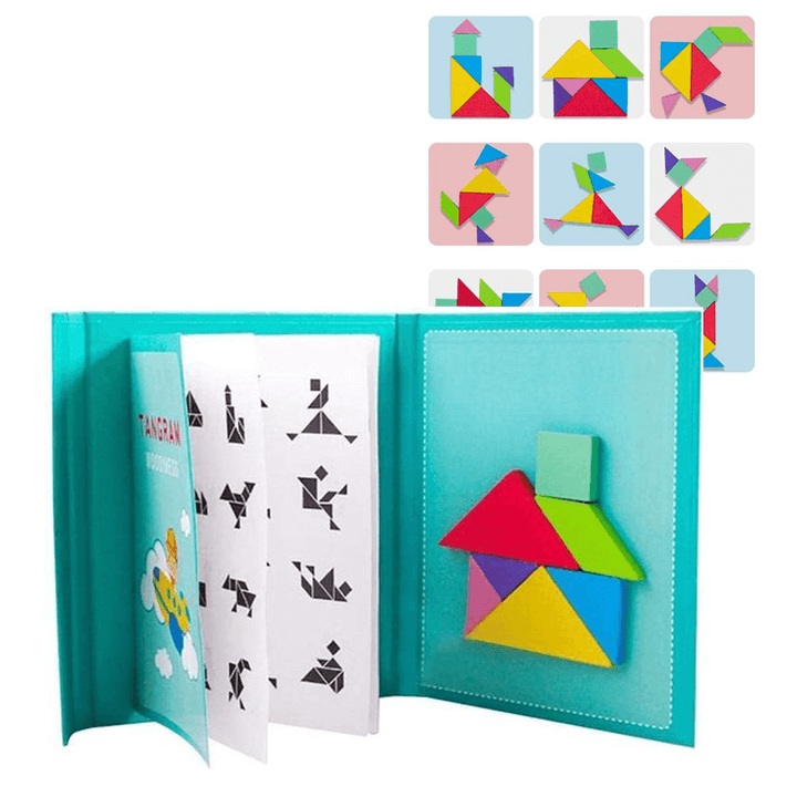 Toystar Magnetix BrainBlocks | Stimulates Thinking - Magnetic Wooden Tangram - Stimuleert Denken - Magnetisch Houten Tangram